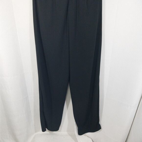 NWOT! H & M! ULTRA GLAM BLACK SHEER V NECK TOP, WIDE LEG JUMPSUIT, ONESIE! SZ 12 - Picture 8 of 11